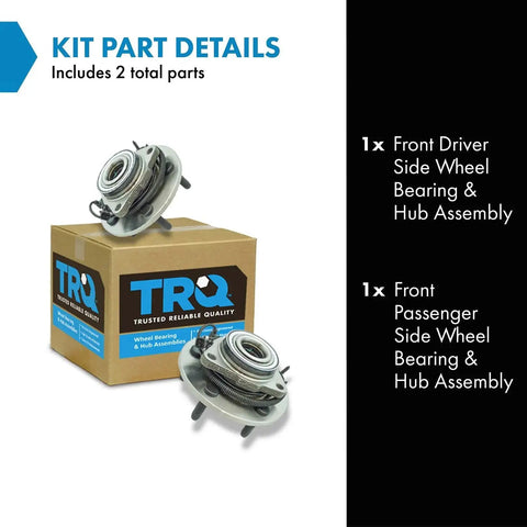 Front Left And Front Right Wheel Bearing And Hub Assembly Set For 2012 To 2018 Dodge Ram 1500 And 2019 To 2022 Ram 1500 Classic Two Piece Kit with packaging