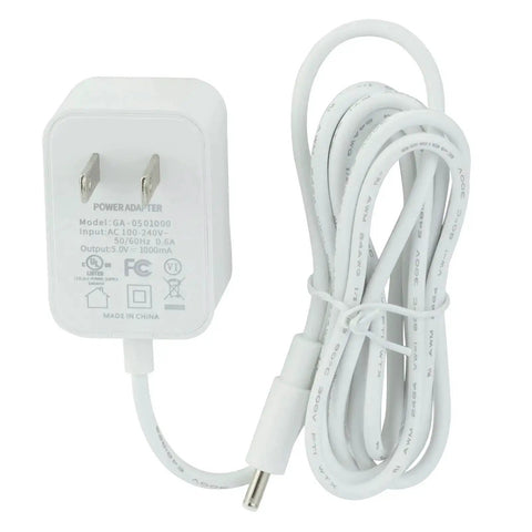 Replacement Power Cord For Rest Sound Machine Night Light 5V 1A Barrel Plug 5ft White AC Adapter Cable with plug and coiled cord