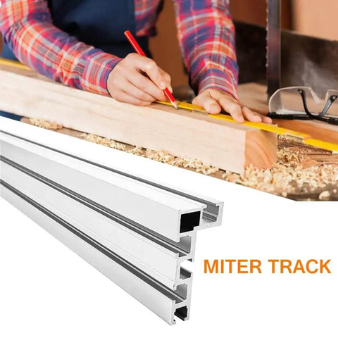 75 Type T Slot Miter Track For Woodworking, 1200mm Aluminum Alloy T Track Slide shown alongside a woodworking setup