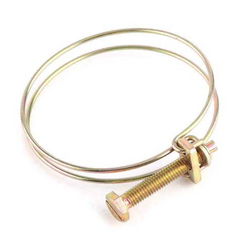 10 Pack Stainless Steel Double Wire Hose Clips Adjustable Water Hose Barb Clamps For Plumbing Fasteners Fits 46 To 51 Mm Zinc Plated Finish
