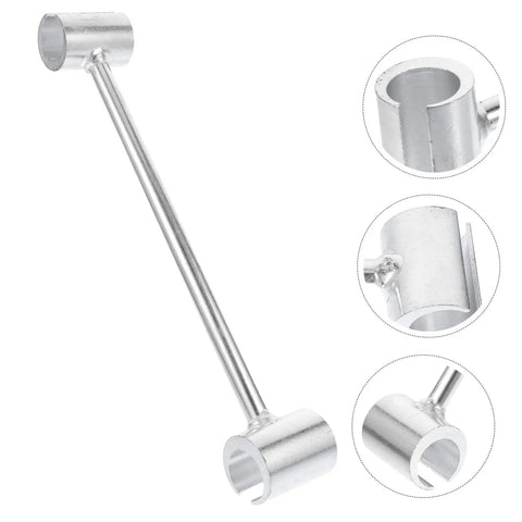 Beefy Heavy Duty Hinge Adjustment Wrench Tool For Door Repair, silver hinge gap alignment spanner with close-up views
