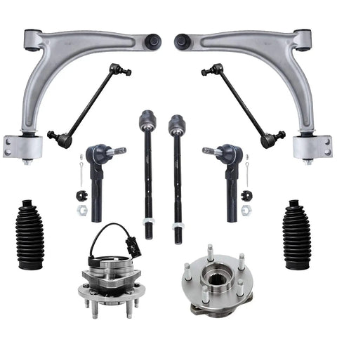 Front 14 Piece Beefed Up All In One Suspension Kit For Chevy Malibu Pontiac G6 Saturn Aura With 2 Wheel Bearing Hubs 2 Struts