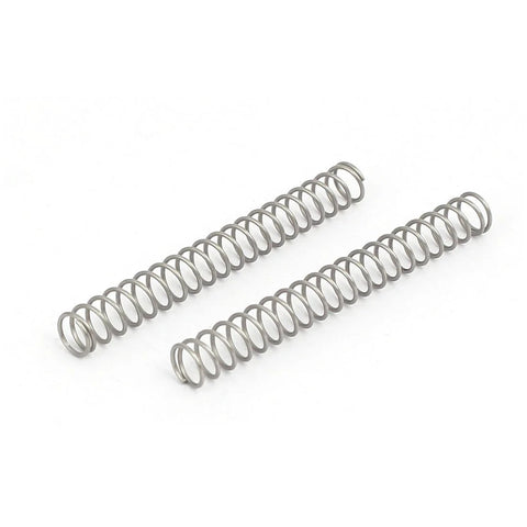 Two uxcell compression springs, 304 stainless steel, 6 mm outer diameter, 0.6 mm wire, 50 mm free length, silver tone