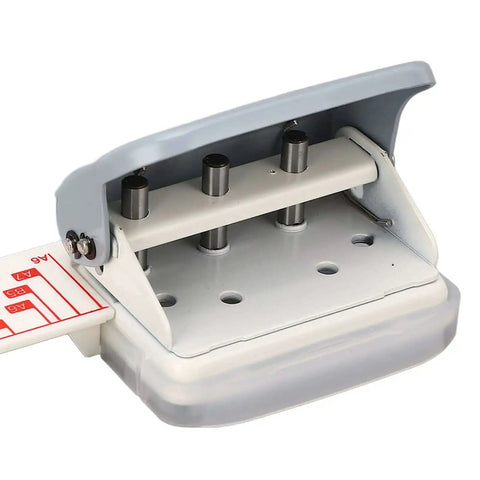 3 Hole Punch Portable Handheld Paper Punch For A7 And A4 With All Metal Body Positioning Post And Ruler 5 Sheet Capacity
