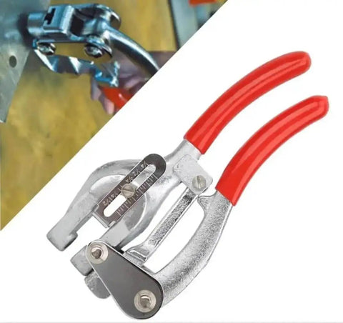 Heavy Duty Hand Held Hole Punch Kit For Sheet Metal With Power Punch Tool Pro Grade Build shown against a wooden background
