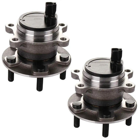 2-Piece rear wheel hub bearing assembly for Ford Focus 2012-2018 with ABS 5-lug pattern, OE Numbers 512466 WA512466 WB512466