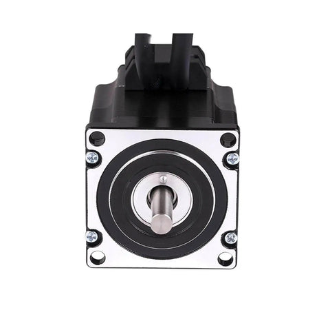 Front view of Boss Level Nema 23 Closed Loop Stepper Motor with Encoder, 1.0 N.m Torque, 3.5 A, 8mm Shaft, 57x57mm Frame.