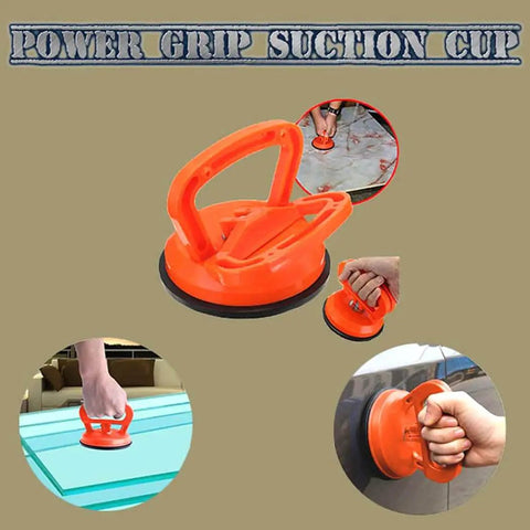 Power Grip Vacuum Cup 4-Inch with lock and release handle demonstrating safe glass lifting on flat surfaces.