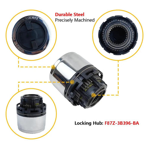 4WD Manual Locking Hub Assembly Set For Ford Ranger 1998 To 2003 Ford Explorer 1995 To 2001 And Mazda B Series 2001 To 2008 Replacement Hub Link Modules With OE Grade Quality