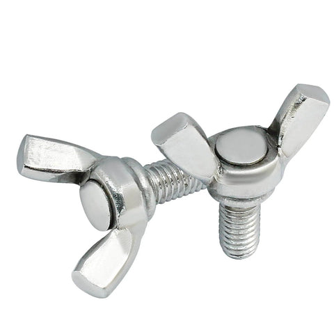 Stainless Steel M6 Wing Bolts Set of 10, 12mm Thread Length, 1mm Pitch, Heavy Duty Thumb Screws for Electronics and Outdoor Equipment