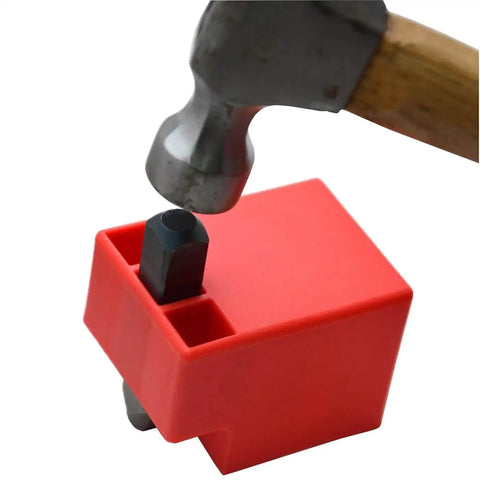 36 Piece Heavy Duty Steel Stamp Set With Uppercase Letters And Numbers 2mm Punch Kit for hand stamping with hammer and red holder