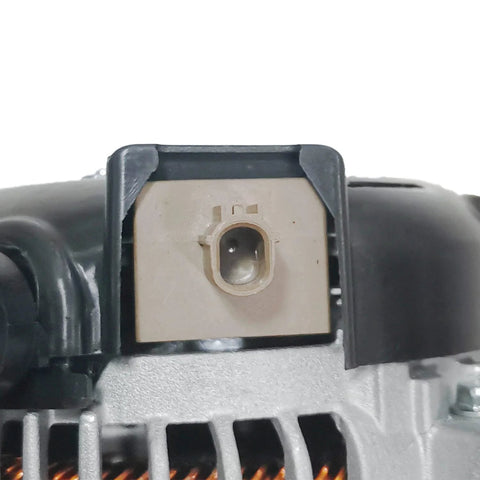 Close-up view of OE-grade alternator for 2016 2017 2018 2019 Honda Civic, OE Grade Replacement, Drop In Fit, Hassle Free Install.
