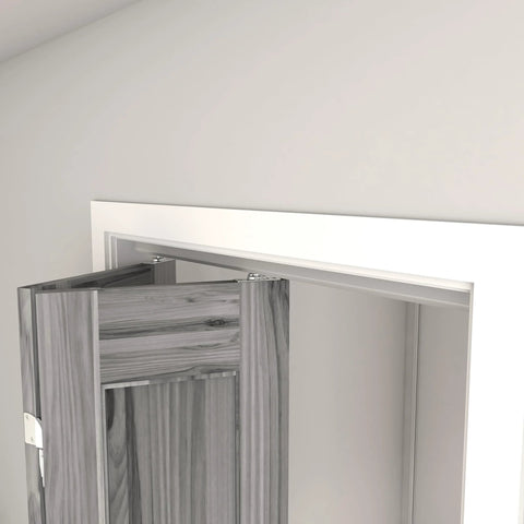 30 Inch Bifold Door Hardware Kit For Two Doors Aluminum Sliding Barn Door Top Mounted Installed with Door Panel