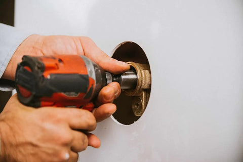 Using Seat Power Tool Extractor Set For Symmons Temptrol Valves Includes Extractor Classic Extractor Evolve Diverter and Power Drill Bit