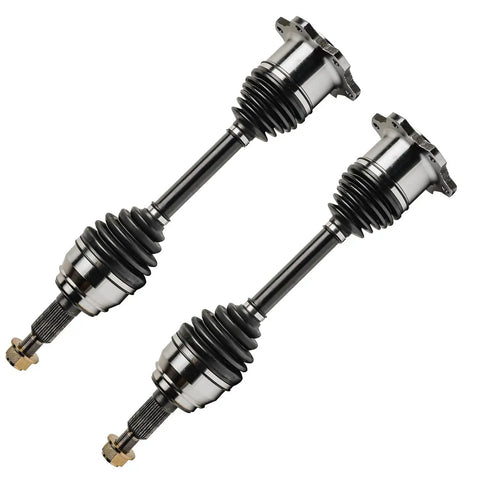 4WD Front Wheel Bearing Hubs And CV Axles Kit For Silverado 1500 Sierra Suburban Tahoe Yukon XL Avalanche And Cadillac Escalade ESV EXT AWD Ready To Roll Replacement Parts For A Smooth Quiet Ride And Easy Install, showing two front CV axles