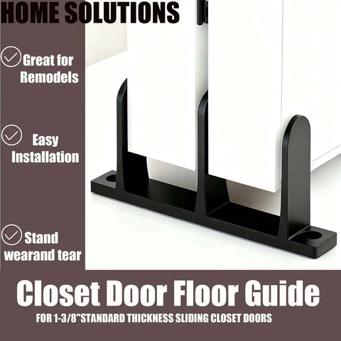 4 Pack Floor Mount Sliding Door Guides With Screws For 1 3 8 Inch Thick Doors, Bottom Track Guides For Barn Doors, Closets, Cabinets And Pocket Doors, Smooth ABS Material For Quiet, Durable Bathroom And Kitchen Use