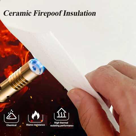 Ceramic fiber paper insulation sheet, white, 24x33x0.08 in, ideal kiln gasket/liner