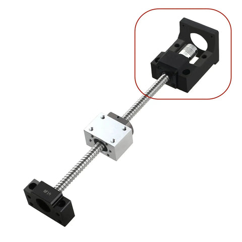Nema 23 Stepper Motor Steel Mounting Bracket for 57mm Nema 23 Motors and 12mm Ball Screw CNC Kit SFU1605 1610 1616 1620 1604 with Fixed Bearing Block