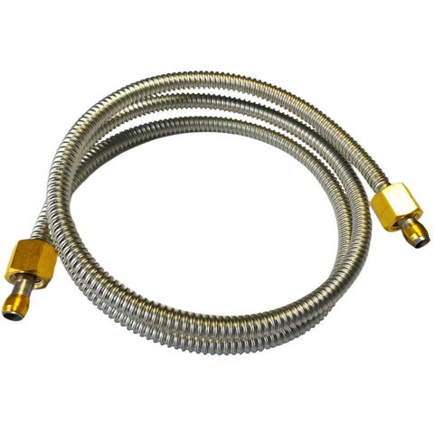 MCAMPAS Pilot Tube Assembly Kit: flexible stainless steel gas line, 1/4x36", compression fittings with M10x1 nuts