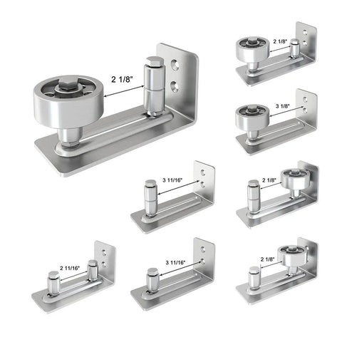Stainless Steel Sliding Barn Door Floor Guide Wall Mounted Flush Mount Stay Roller With Bottom Adjustable Roller for 8 installation styles