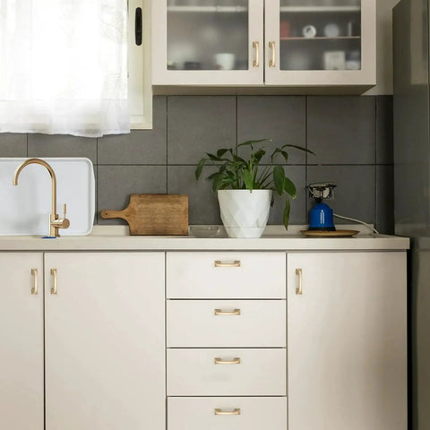 Modern kitchen cabinets with 10 Pack Solid 3 Inch Square Foot Arch Cabinet Pulls In Champagne Bronze For Kitchen Cabinets And Drawers.