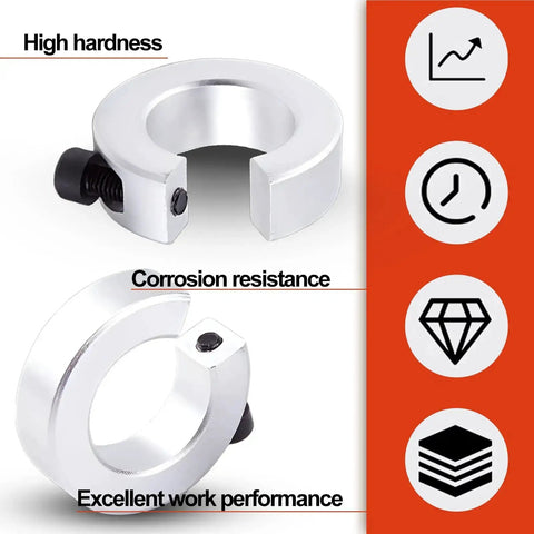 4 Pcs SBR20 Linear Rail Shaft Stop Collars Aluminum Alloy Shaft Lock Down Rings With Set Screw Bore 20mm OD 40mm Thickness 12mm CNC Parts For Precise Shaft Positioning showing high hardness and corrosion resistance
