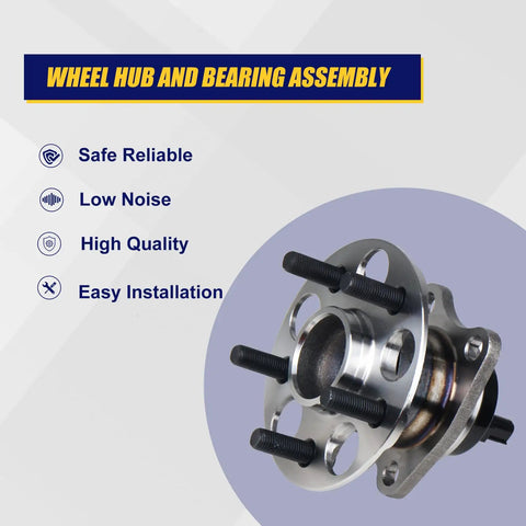 Rear Wheel Bearing And Hub Assembly 512505 For Toyota Prius 2010 To 2015 And Prius Plug In 2012 To 2015 5 Lug With ABS
