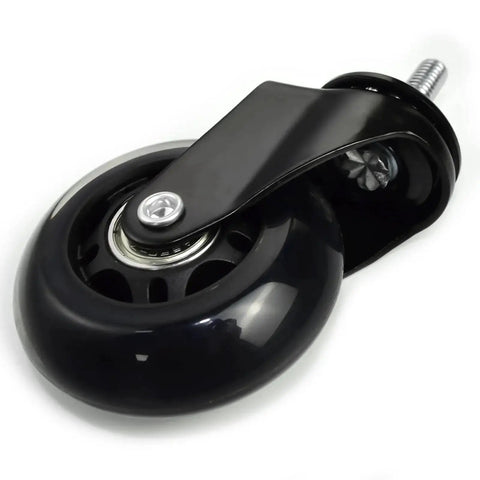 Single caster from 6 Pack 2.5 Inch Heavy Duty Swivel Caster Wheels For Creepers And Service Carts, 360 Degree No Noise Rolling, durable design