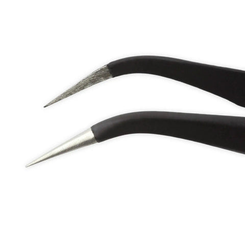 Pro Grade Precision Tweezers Set With Extra Fine Angled And Blunt Tips For Electronics Repair Hobby Industrial Crafting And Professional Work