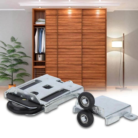 Easy Install Replacement Roller Wheel Kit For Steel Framed Mirror Closet Doors Sliding Door Pulley Wheel Set