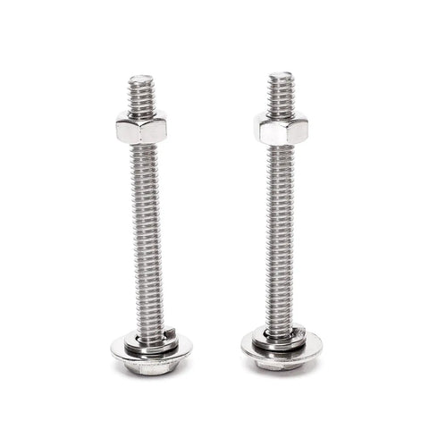 Top-Notch Durable Stainless Steel Hex Bolt Kit with 3/8-16x4 Inch Fully Threaded Bolts, Heavy-Duty Hex Nuts, 304 Grade
