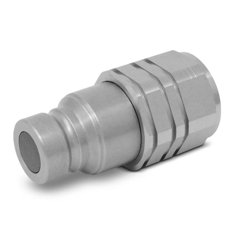 Summit Hydraulics 3/4 in SAE-12 flat-face hydraulic quick-connect coupling, metal silver