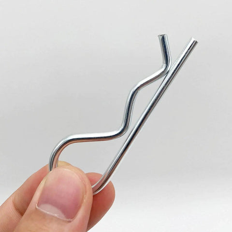 Close-up of Heavy Duty Cotter Pin Assortment Kit With 30 Zinc Plated Hairpin Fasteners In Sizes M1.6 To M3.5 For Hitch Pin Lock Systems From Jongdari
