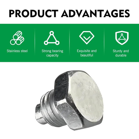 Two Piece Car Floor Jack Handle Bolts For 3 Ton To 4 Ton Horizontal Floor Jacks Pressure Rod Fixed Screws Heavy Duty High Strength Hydraulic Top Handle Bolts Replacement Auto Spare Accessories in close-up view showing hex head and stepped shaft.