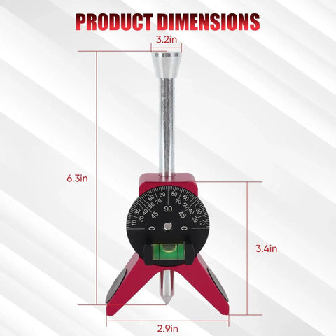 Pipe Center Finder With Centering Head For Pipe Fitting Measures Diameter Over 0.5 Inches 4 Inch Y Type Base Adjustable Dial