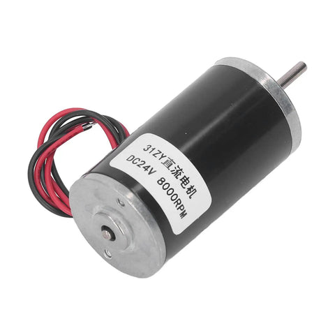 24V Adjustable Speed Permanent Magnet DC Motor With CW CCW Rotation Low Noise Stable Output All Metal Construction for DIY Projects