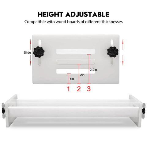 24 Inch HDPE Router Sled For Flattening Slabs Benchtop Slab Flattening Jig With Adjustable Height Up To 2.9 Inches