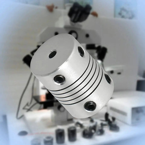 2 Pack Flexible Beam Couplings 4mm To 8mm Shaft, 19mm Outer Diameter, 25mm Length, M4 Screws for CNC Machines, 3D Printers