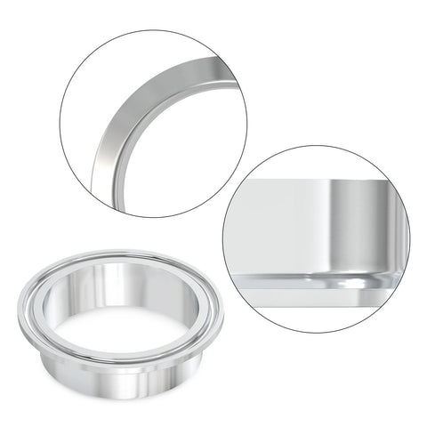 2-inch stainless steel tri-clamp ferrule with silicone gasket, set of 10, 64mm, 304 grade sanitary pipe fittings