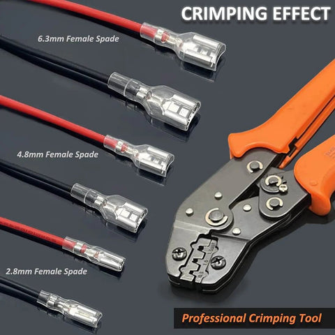 Car Audio Quick Splice Wire Spade Connectors Kit 2.8mm 4.8mm 6.3mm Male And Female Crimp Terminals With Insulating Sleeves 380 Pieces