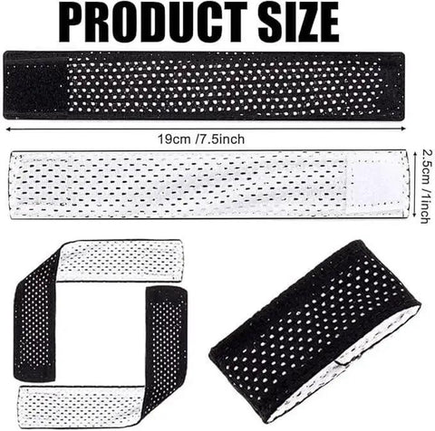 Eight Pcs Jersey Sleeve Bands For Sports Shirts, Breathable Mesh Sleeve Holders With Hook And Loop Fasteners, shown in various views