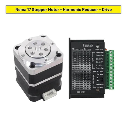 Compact Mini Harmonic Reducer Strain Wave Gear Reducer For Precision Motion Control, Nema 17 Motor and Microchip Driver