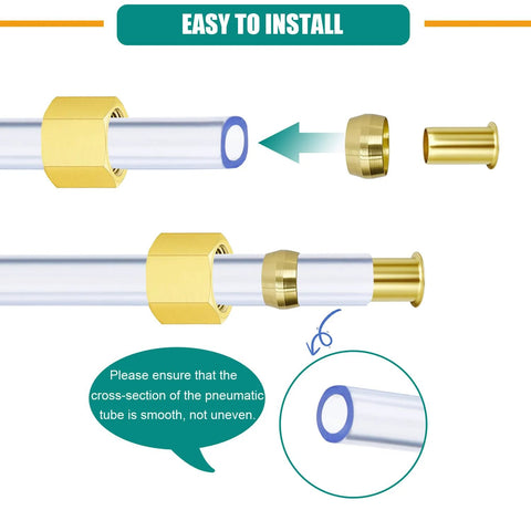 Compression Inserts brass compression inserts 3/16 inch - 100 Pack for Pip...