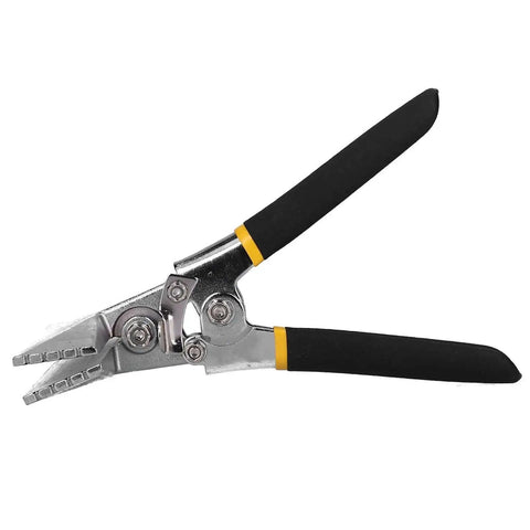 Hand Seamer Pliers 150mm Multifunctional Metal Bending Tool for Sheet Metal, HVAC, Doors and Windows with black grips