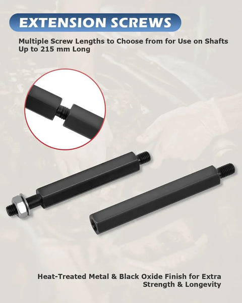 Extension screws of 12 Piece Bearing Separator Set With Heavy Duty 5 Ton Capacity for Vehicle Applications
