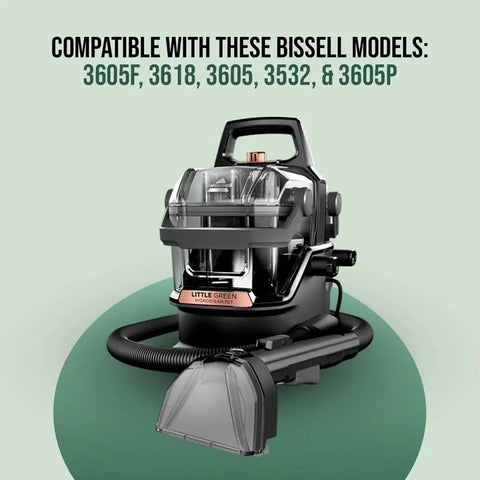 Replacement 5-inch tough-stain tool for Bissell Little Green HydroSteam carpet cleaner; gray plastic head