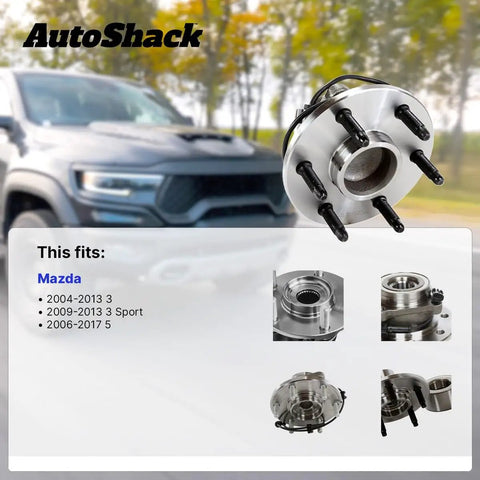 Rear Wheel Hub Bearing Assemblies Left And Right With ABS Replacement For 2004 2013 Mazda 3 And 2012 2017 Mazda 5