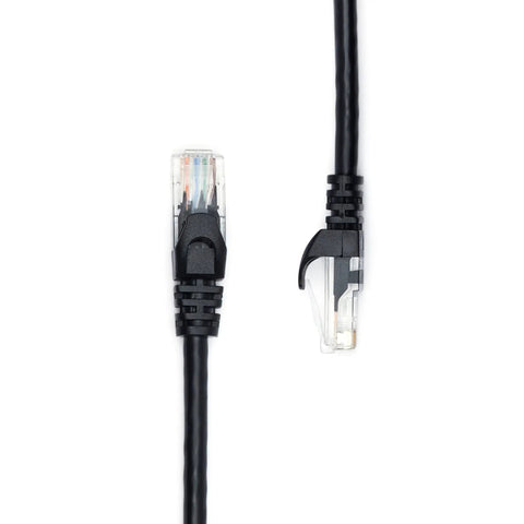 Cat6 Ethernet Patch Cable, 3 Foot, Snagless RJ45 With Gold-Plated Connectors, 10 Gbps High Speed, 250 MHz Bandwidth, Black