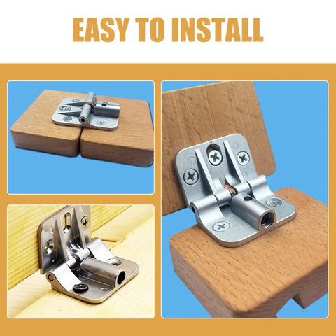 Two Veemoon 180-degree positioning hinges, adjustable torque alloy, for RV or marine cabinet doors and fold-down tables