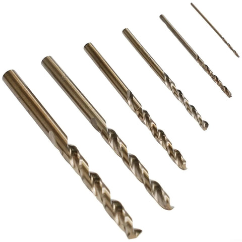 Six Piece Cobalt Drill Bits Set For Stainless Steel And Hardened Metals HSS 135 Degree Split Point Round Shank 6mm
